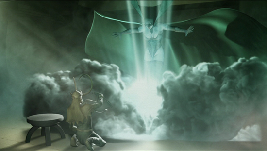 Interior del cómic donde se ve a Loki y Hela