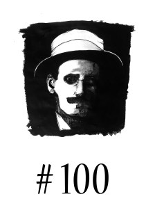 James Joyce retratado por Matías Noel