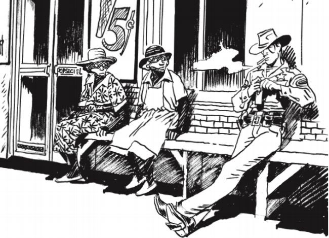 Ilustración de Jordi Bernet en la edición de la novela que hizo Libros del Zorro Rojo