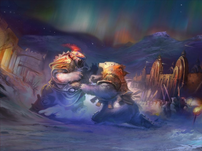 Pelea entre osos acorazados. Fuente: http://alisondonato.blogspot.com.es